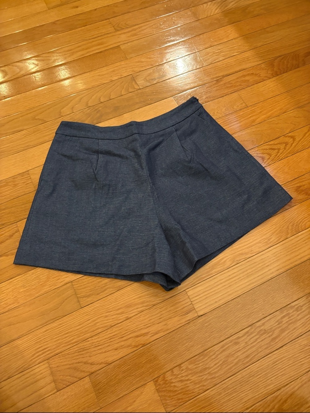 Commense Women's High-Waist slate blue Tailored Shorts